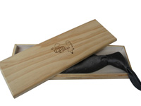 natural finish necktie packing box with hot burn logo